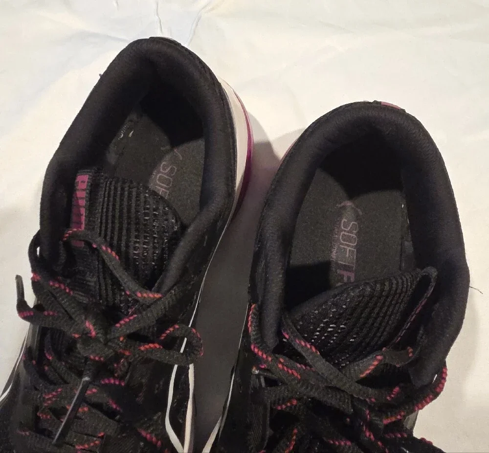 Puma Black Sneakers with Pink Accents